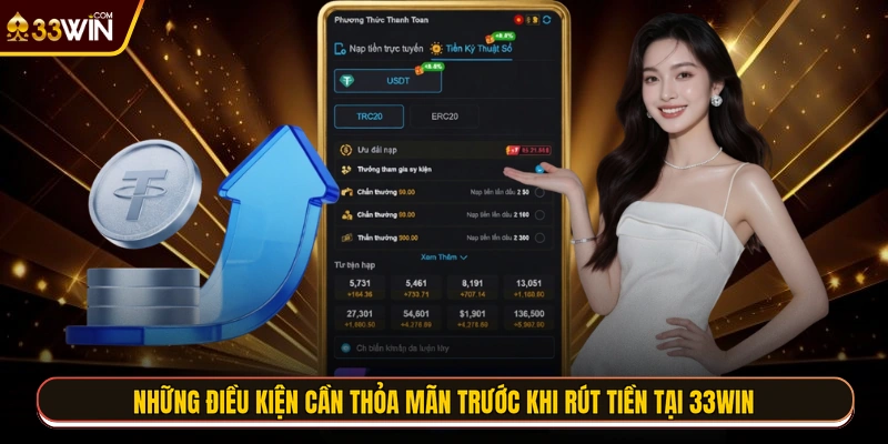 Những điều kiện cần thỏa mãn trước khi rút tiền tại 33WIN
